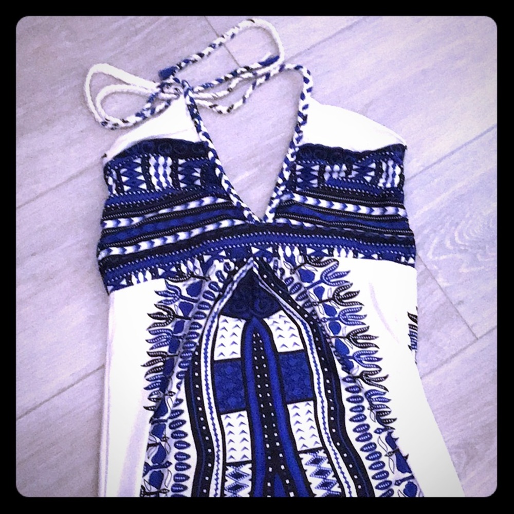 NWT Blue and White Maxi Dress